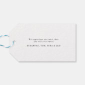 Étiquettes-cadeau Script moderne Gold Snowflon Vacances d'affaires (Dos Horizontal)