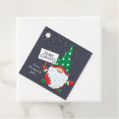 Étiquettes Cadeau Script moderne jote Gnome de Noël (En situation)