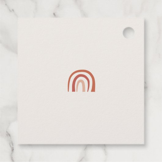 Étiquettes Cadeau Script moderne simple Abstrait Rainbow tendance (Dos)