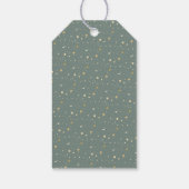 Étiquettes-cadeau Script or moderne Aquarelle Noël Arbre cadeau (Dos)