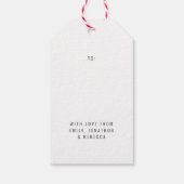 Étiquettes-cadeau Script photo moderne Joyeux Noël (Dos)