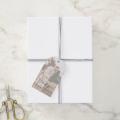 Étiquettes-cadeau Script rustique Photo Mariage moderne (Avec de la ficelle)