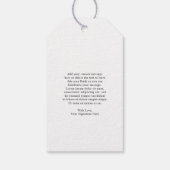 Étiquettes-cadeau Script rustique Photo Mariage moderne (Dos)