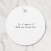 Étiquettes Cadeau Script simple élégant minimaliste Mariage classiqu (Dos)
