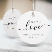 Étiquettes Cadeau Script simple et élégant avec Mariage d'amour