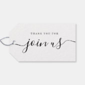 Étiquettes-cadeau Script simple et élégant avec mariage d'amour (Dos (Horizontal))