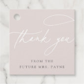 Étiquettes Cadeau Script Simple | Remerciements Personnalisés Élégan (Devant)