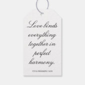 Étiquettes-cadeau Scripture Wedding Centerpiece, Bridal Shower Decor (Dos)