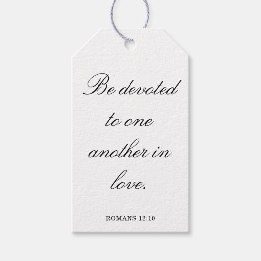 Étiquettes-cadeau Scripture Wedding Centerpiece, Bridal Shower Decor (Devant)