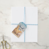 Étiquettes-cadeau Seashells et Starfish sur le Beach Merci (Avec de laficelle)