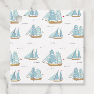 Étiquettes Cadeau Seatime été Cute yachts avec voile