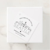 Étiquettes Cadeau Seattle Skyline | Accueil Mariage (En situation)
