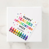 Étiquettes Cadeau Semaine d'appréciation de l'enseignant Crayons mul (En situation)