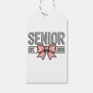 Étiquettes-cadeau Senior Est 2025 Bow Coquette Graduation
