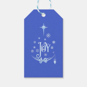 Étiquettes-cadeau Sentiment de joie traditionnel de Noël empreint de