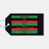 Étiquettes-cadeau Sept principes de Kwanzaa (horizontal) (Dos Horizontal)