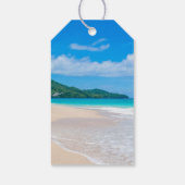 Étiquettes-cadeau Serene Tropical Destination Plage Pittoresque Anni (Dos)