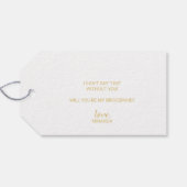 Étiquettes-cadeau Serez-Vous Ma Femme D'Accueil ? Or de script moder (Dos (Horizontal))