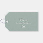 Étiquettes-cadeau Serez-Vous Ma Femme D'Accueil ? Script moderne (Dos (Horizontal))