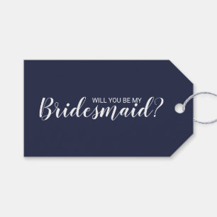 Étiquettes-cadeau Serez-Vous Ma Femme D'Accueil ? Script moderne ble