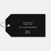 Étiquettes-cadeau Serez-Vous Ma Femme D'Accueil ? Script moderne noi (Dos (Horizontal))