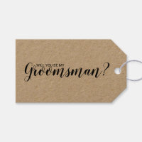 Serez-Vous Mon Groomsman ? Balises cadeaux de scri