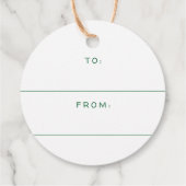 Étiquettes Cadeau Serre de Berry Vert Joyeux et brillant Noël (Dos)