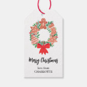 Étiquettes-cadeau Serre de Noël Joyeux personnalisée (Devant)