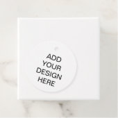 Étiquettes Cadeau Service d'impression des balises Cercle Favor (En situation)