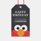 Étiquettes-cadeau Sesame Street Elmo Chalkboard Joyeux Anniversaire (Devant)