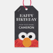 Étiquettes-cadeau Sesame Street Elmo Chalkboard Joyeux Anniversaire  (Dos)