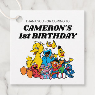 Étiquettes Cadeau Sesame Street Pals Anniversaire