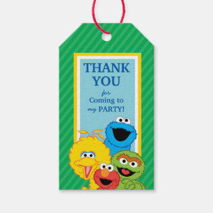 Étiquettes-cadeau Sesame Street Pals Anniversaire