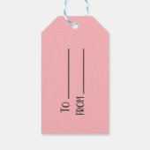 Étiquettes-cadeau Seule la Saint-Valentin rose (Dos)