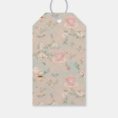 Étiquettes-cadeau Shabby chic Tea Party Shower de mariage (Dos)