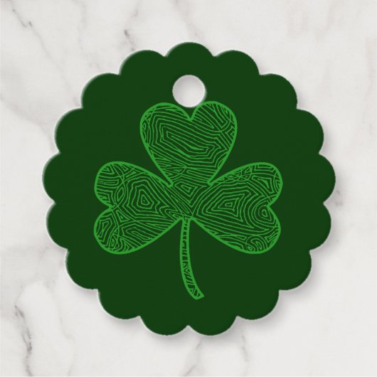 Étiquettes Cadeau Shamrock (Devant)