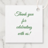 Étiquettes Cadeau Shamrock blanc avec plaques vertes (Dos)