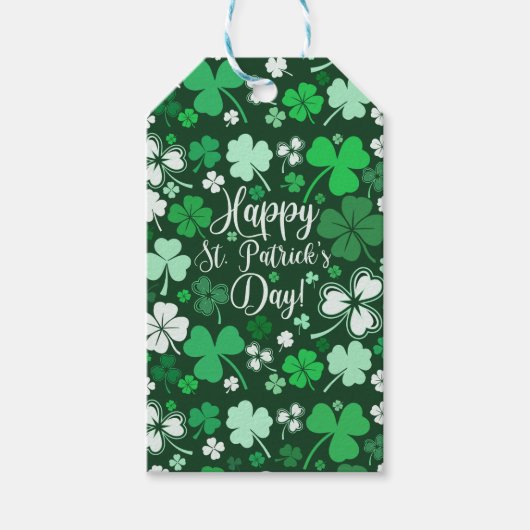Étiquettes-cadeau Shamrock St Patrick's (Devant)