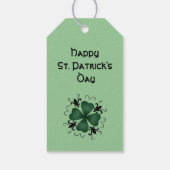Étiquettes-cadeau Shamrock victorien chic (Dos)