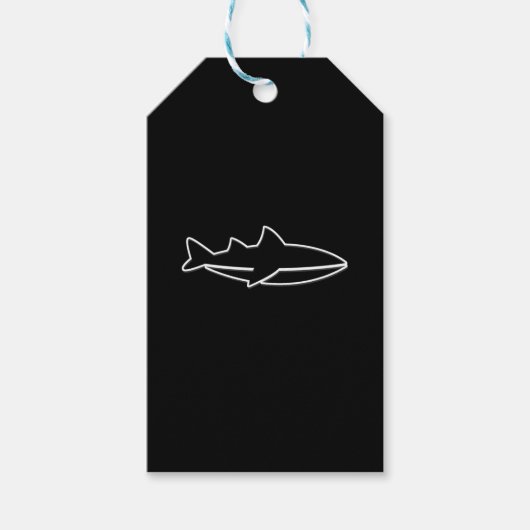 Étiquettes-cadeau Shark Lineart (Devant)