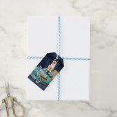 Étiquettes-cadeau Shiba Inu Chien Halloween Camion Effrayant Nuit (Avec de laficelle)