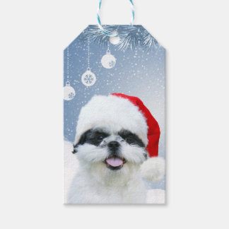 Étiquettes-cadeau Shih Tzu Noël