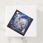 Étiquettes Cadeau Shower Baby Boy Rocket Planets (En situation)