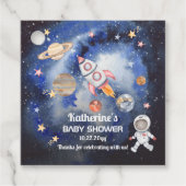 Étiquettes Cadeau Shower Baby Boy Rocket Planets (Devant)