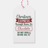 Étiquettes-cadeau Signal de livraison surprise festive (Dos)