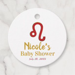 Étiquettes Cadeau Signe du zodiaque LEO juillet août Astrologie Baby