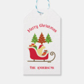 Étiquettes-cadeau Silhouette de Noël du Labrador jaune (Devant)