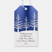 Étiquettes-cadeau Silhouettes d'arbre blanc (Dos)