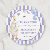 Étiquettes Cadeau Silly Goose 1er anniversaire (Dos)