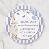 Étiquettes Cadeau Silly Goose 1er anniversaire (Devant)